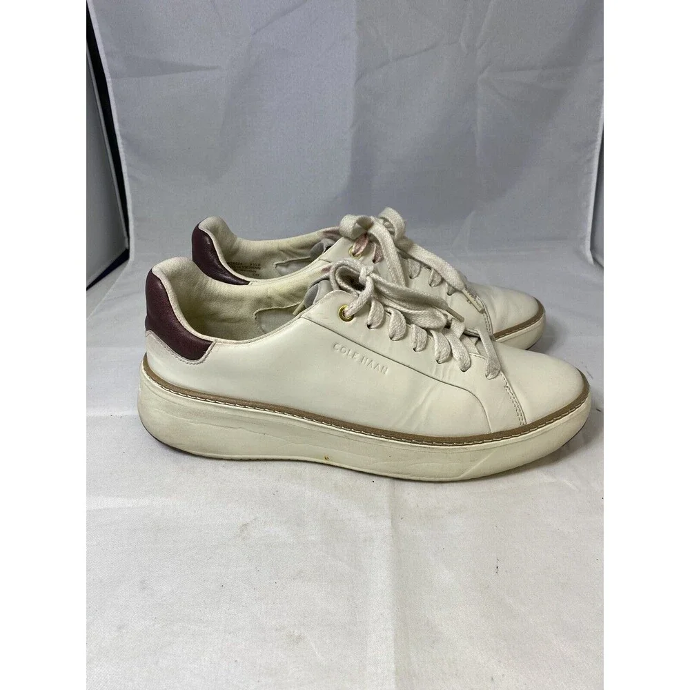 Cole Haan Women’s GrandPrø Topspin Sneakers Size 8.5 B White Leather